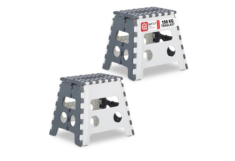 relaxdays Sitzhocker Klapphocker faltbar L 2er Set (Set, 2er Set) von relaxdays