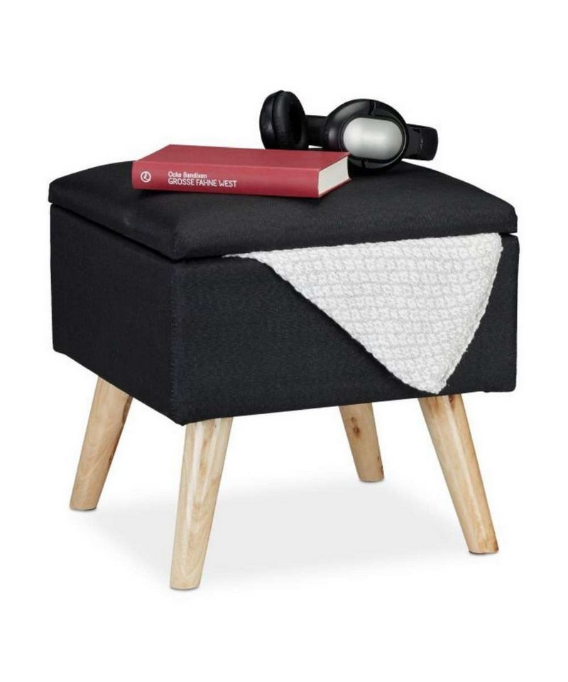 relaxdays Sitzhocker Relaxdays Hocker mit Stauraum (packung, 1 St., Hocker), Bodenschoner: Verhindert Kratzer auf dem Boden von relaxdays