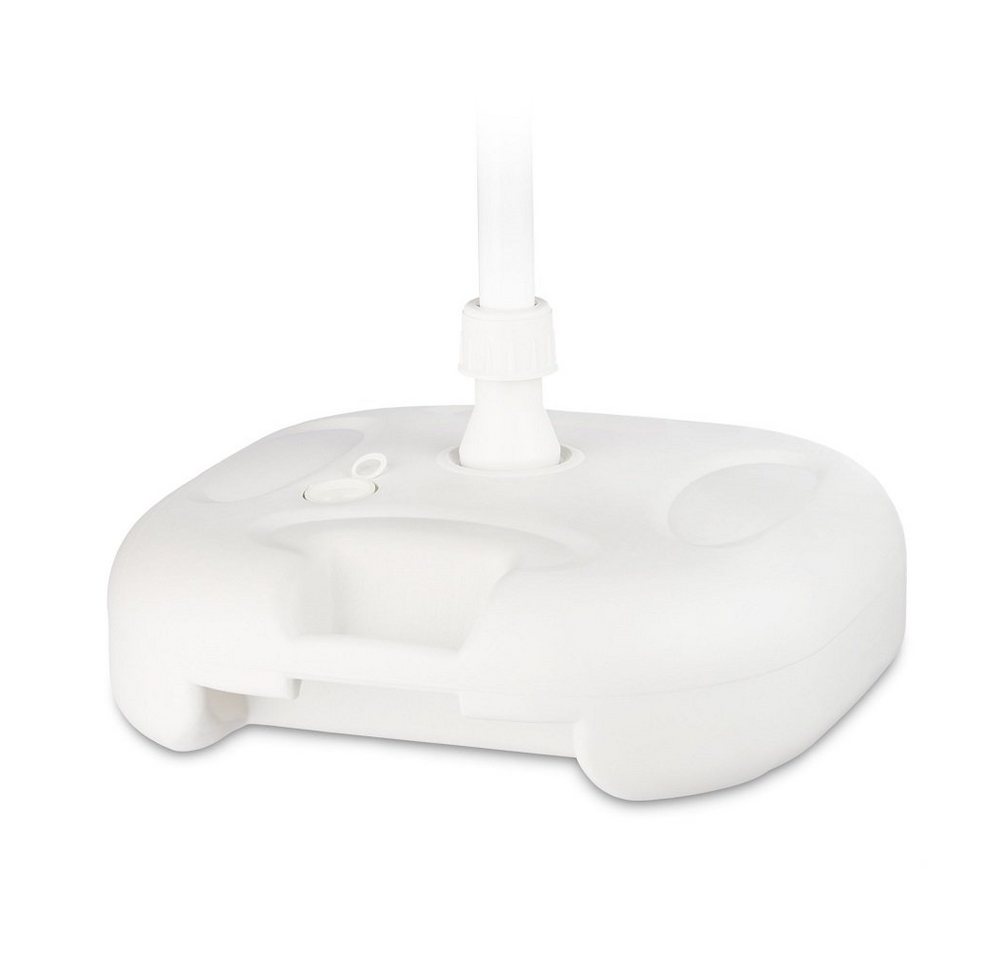 relaxdays Sonnenschirm 1 Sonnenschirmständer Kunststoff befüllbar weiß von relaxdays