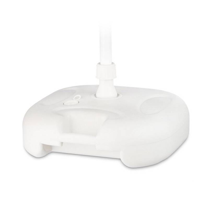 relaxdays Sonnenschirm 1 Sonnenschirmständer Kunststoff befüllbar weiß von relaxdays