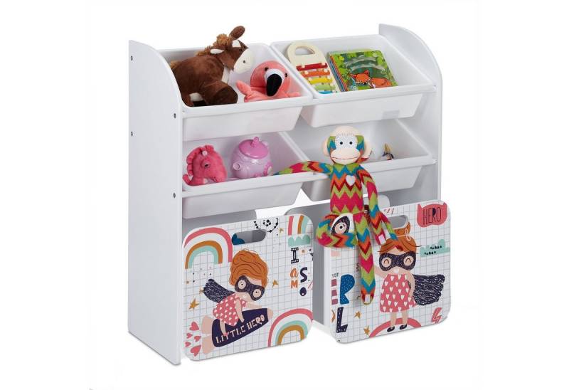 relaxdays Standregal Kinderregal "Kleine Heldin" von relaxdays