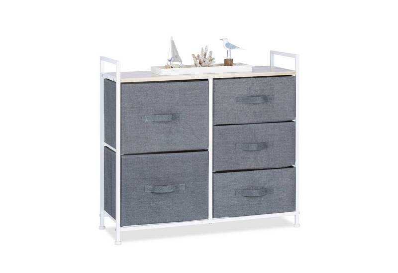 relaxdays Standregal Regalsystem verschiedene Varianten grau, F von relaxdays