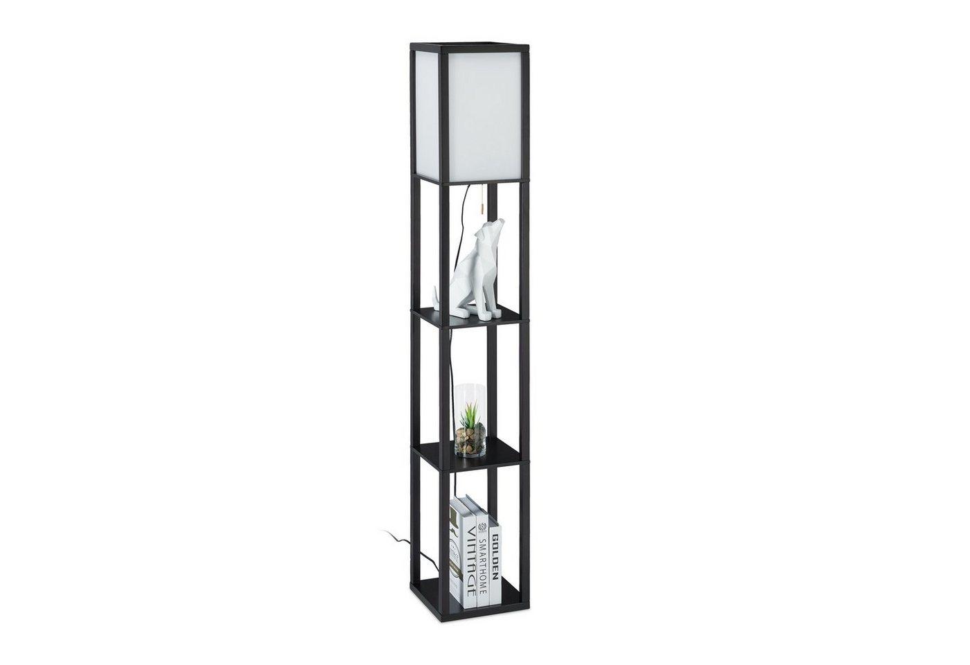 relaxdays Stehlampe mit Regal Schwarz relaxdays Stehlampe mit Regal Schwarz von relaxdays