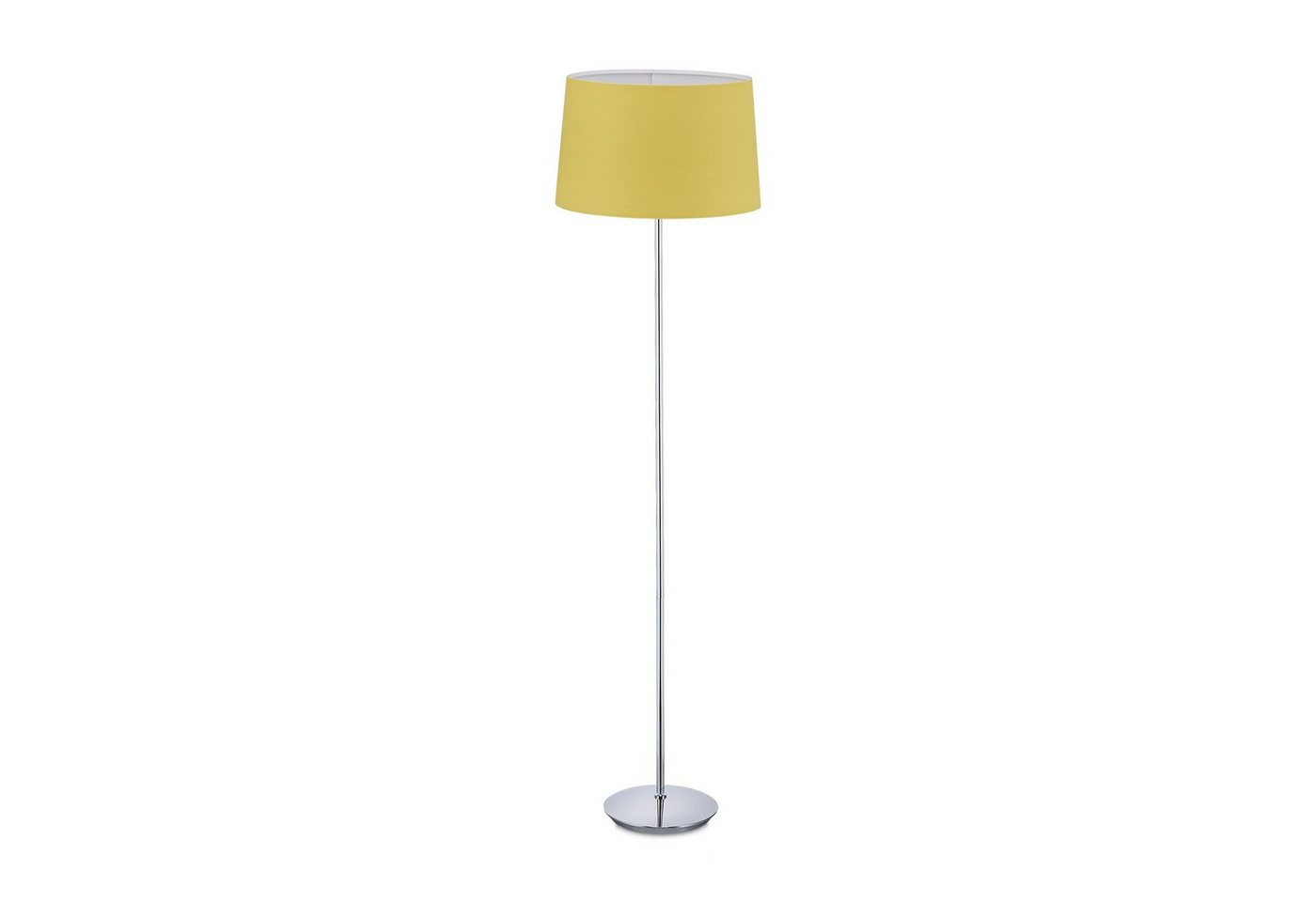 relaxdays Stehlampe Stehlampe mit Stoffschirm, Gelb von relaxdays