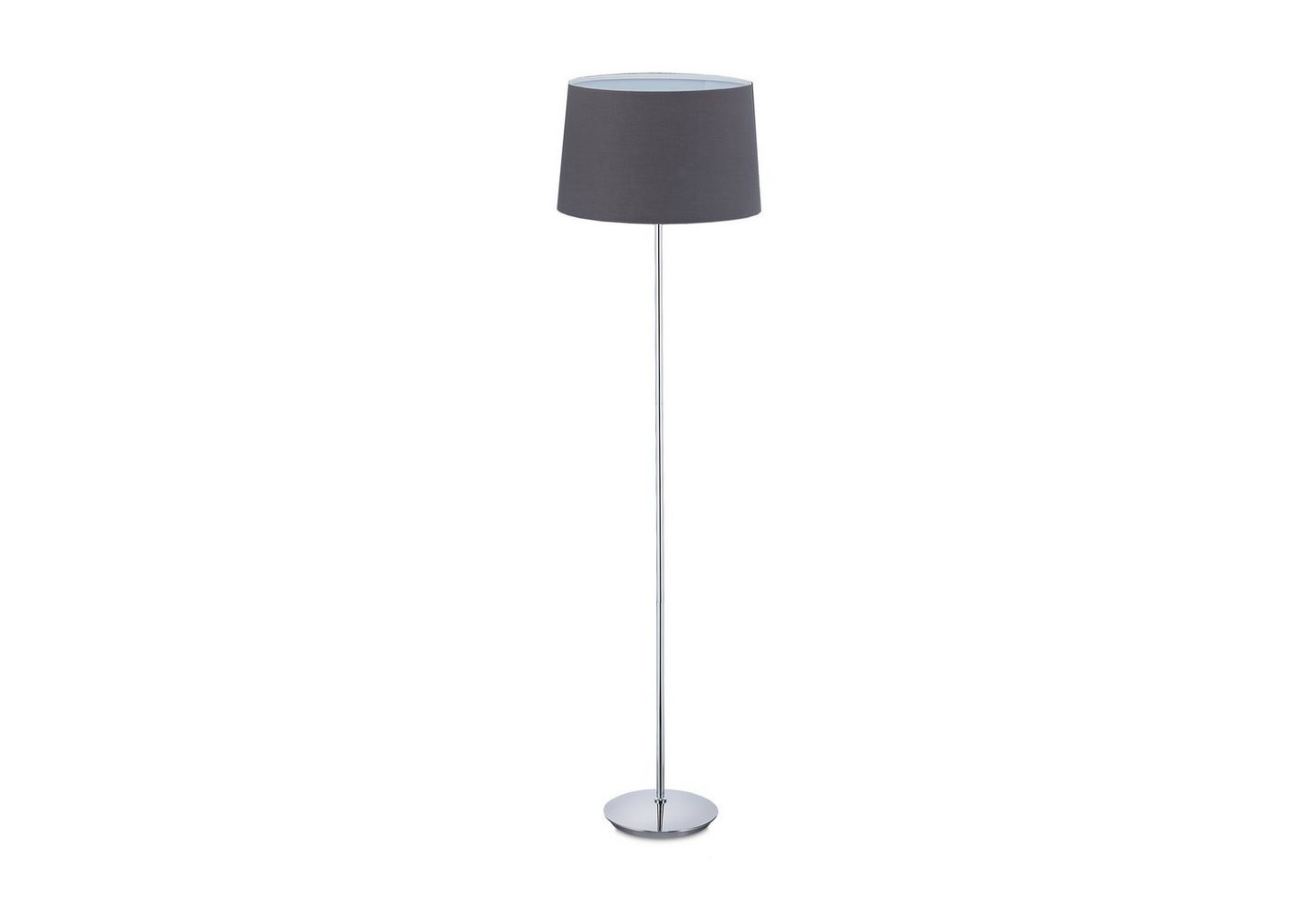 relaxdays Stehlampe Stehlampe mit Stoffschirm, Grau von relaxdays