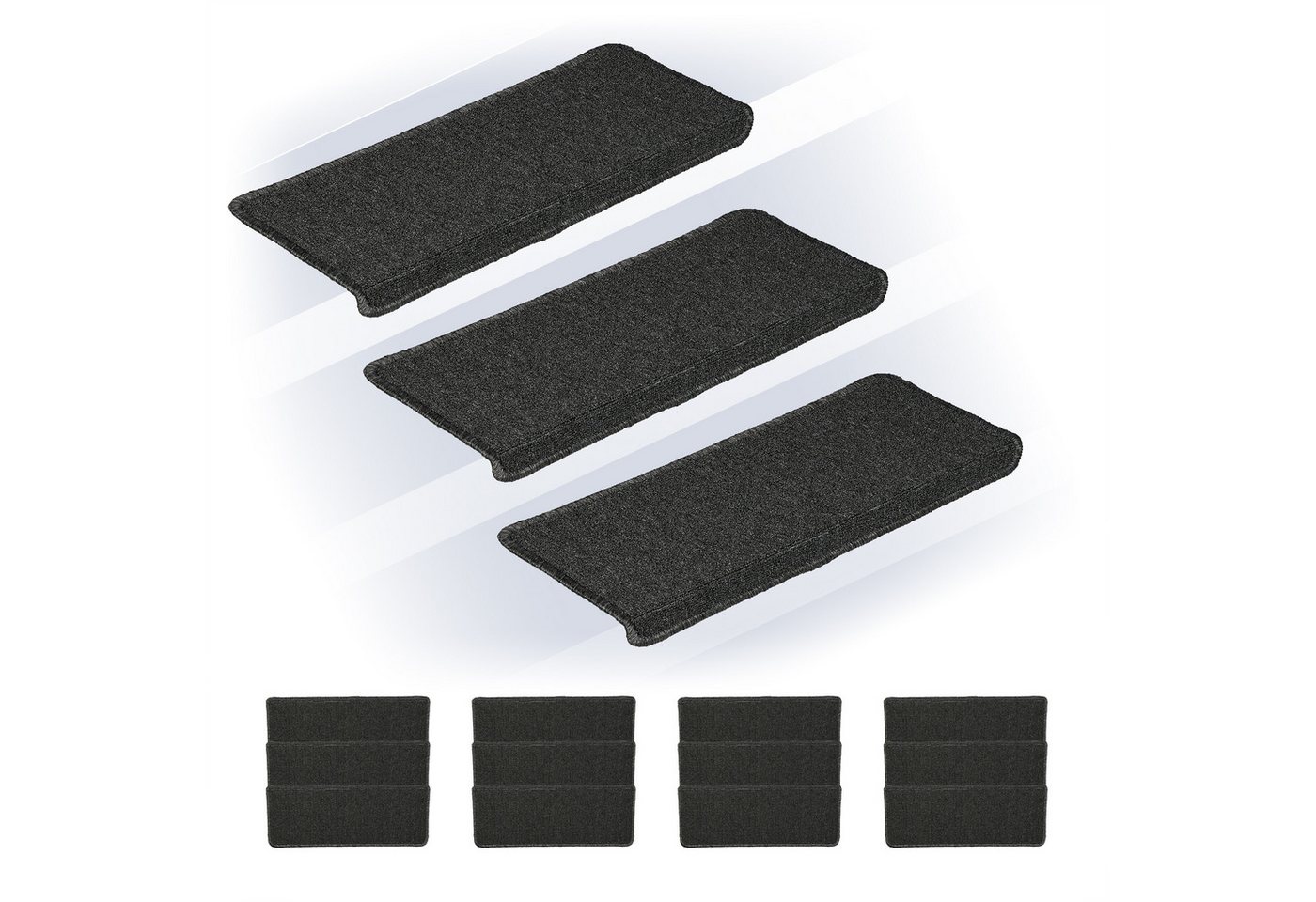 relaxdays Stufenmatte Rechteckige Stufenmatten im 15er Set, Höhe: 40 mm, Dunkelgrau relaxdays Stufenmatte Rechteckige Stufenmatten im 15er Set, Höhe: 40 mm, Dunkelgrau von relaxdays