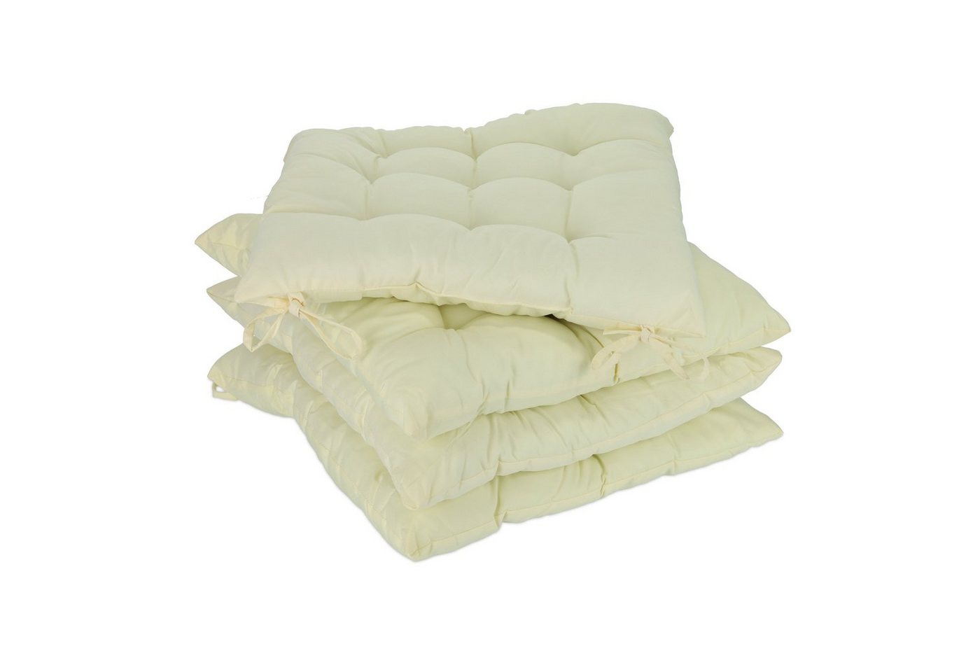 relaxdays Stuhlkissen 4er Set Stuhlkissen beige von relaxdays