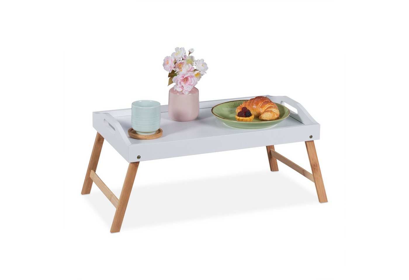 relaxdays Tabletttisch Klappbares Betttablett von relaxdays