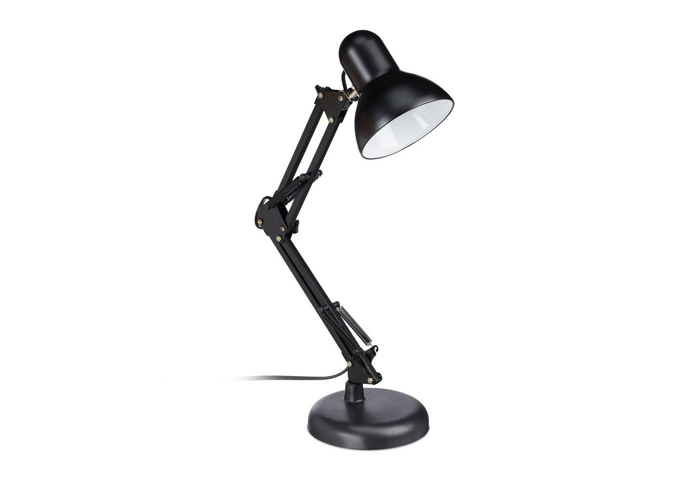 relaxdays Tischleuchte Retro Schreibtischlampe, Schwarz von relaxdays