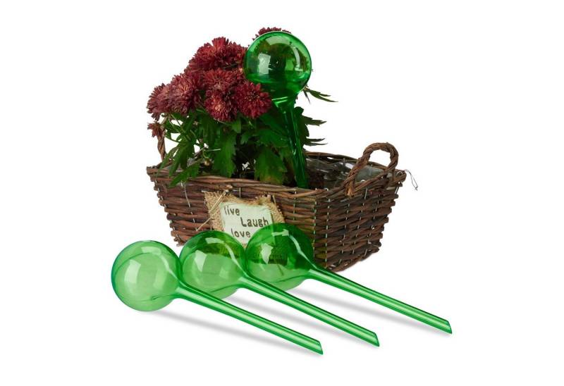 relaxdays Tropfer 24 x Bewässerungskugeln grün von relaxdays