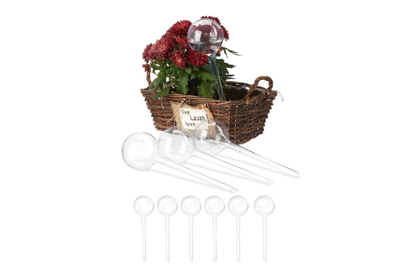 relaxdays Tropfer Transparente Bewässerungskugeln 10er Set relaxdays Tropfer Transparente Bewässerungskugeln 10er Set von relaxdays