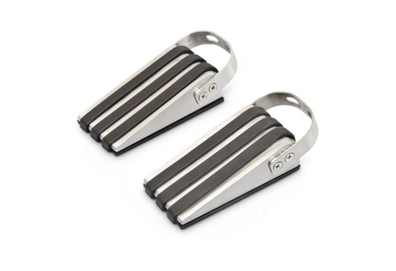 relaxdays Türstopper 6 x Türstopper Edelstahl gummiert von relaxdays