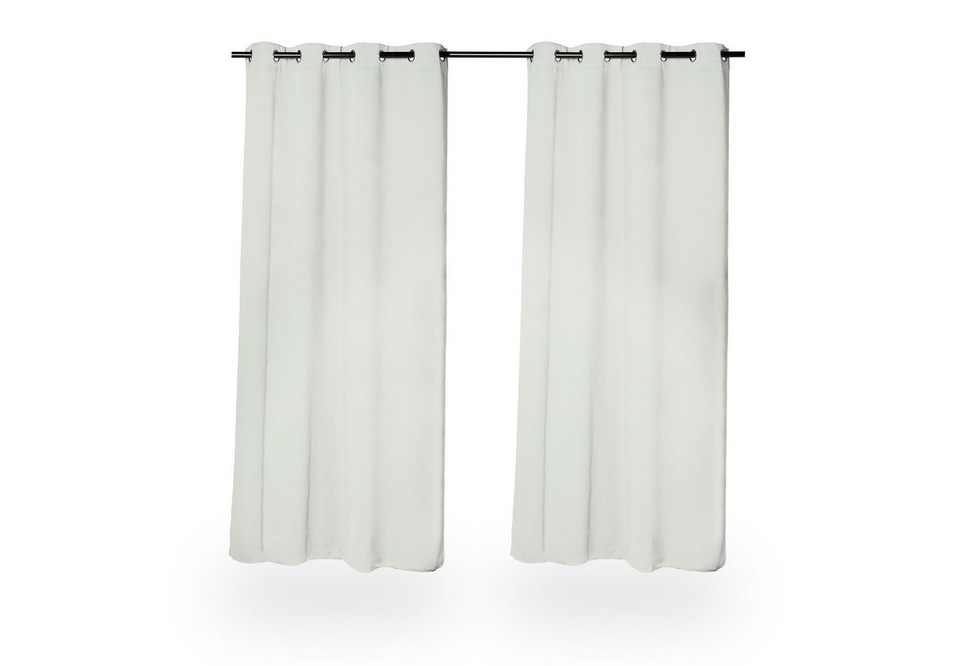 relaxdays Vorhang Vorhänge 2er Set, Ösen (2 St), Polyester, grau von relaxdays