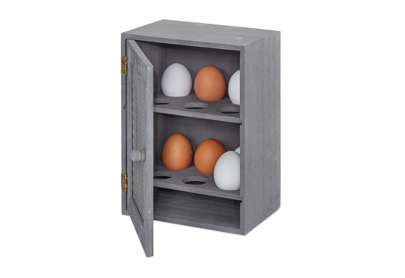 relaxdays Vorratsschrank Holz Eierschrank grau relaxdays Vorratsschrank Holz Eierschrank grau von relaxdays