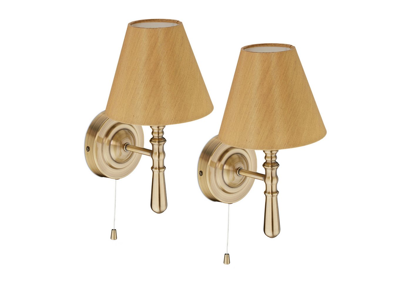 relaxdays Wandleuchte Wandlampe mit Schirm 2er Set, Messing relaxdays Wandleuchte Wandlampe mit Schirm 2er Set, Messing von relaxdays