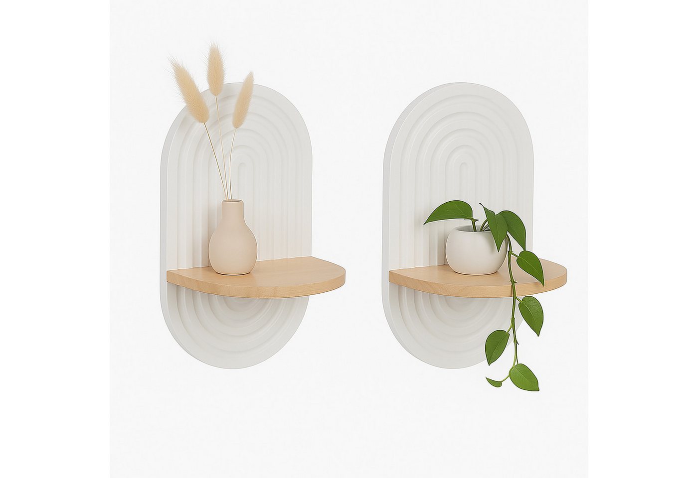 relaxdays Wandregal Boho 2er Set relaxdays Wandregal Boho 2er Set von relaxdays