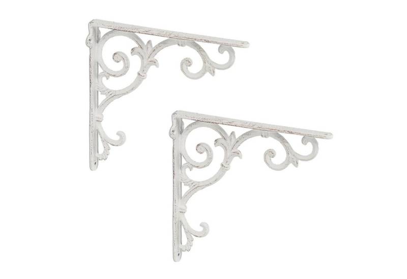 relaxdays Wandregalhalter 8 x Regalwinkel antik weiß relaxdays Wandregalhalter 8 x Regalwinkel antik weiß von relaxdays