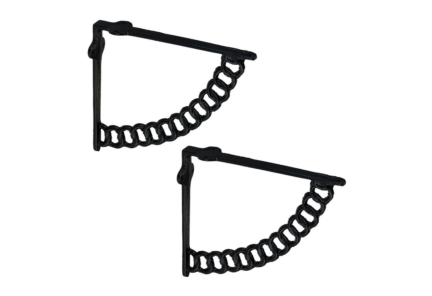 relaxdays Wandregalhalter Regalträger 2er Set Ketten-Design, Schwarz relaxdays Wandregalhalter Regalträger 2er Set Ketten-Design, Schwarz von relaxdays