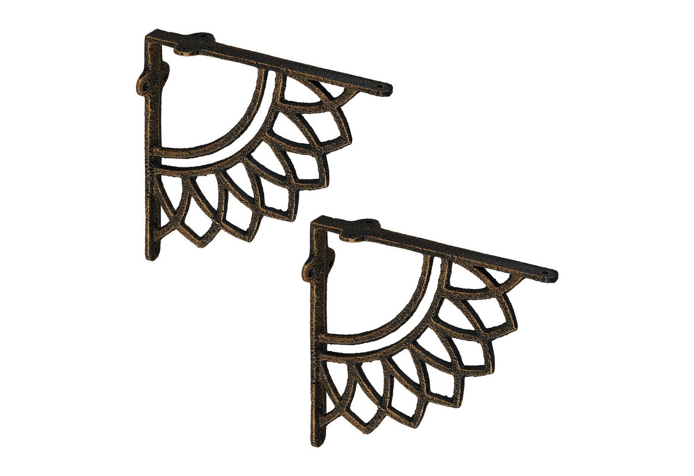 relaxdays Wandregalhalter Regalträger 2er Set Mandala-Design, Bronze relaxdays Wandregalhalter Regalträger 2er Set Mandala-Design, Bronze von relaxdays
