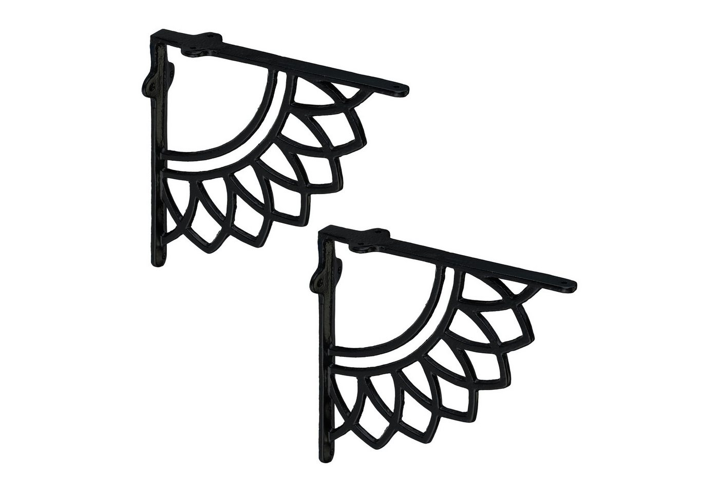 relaxdays Wandregalhalter Regalträger 2er Set Mandala-Design, Schwarz relaxdays Wandregalhalter Regalträger 2er Set Mandala-Design, Schwarz von relaxdays