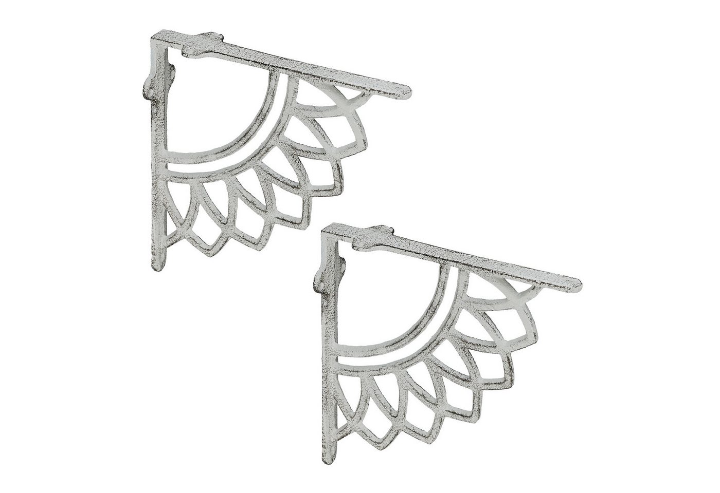 relaxdays Wandregalhalter Regalträger 2er Set Mandala-Design, Weiß relaxdays Wandregalhalter Regalträger 2er Set Mandala-Design, Weiß von relaxdays