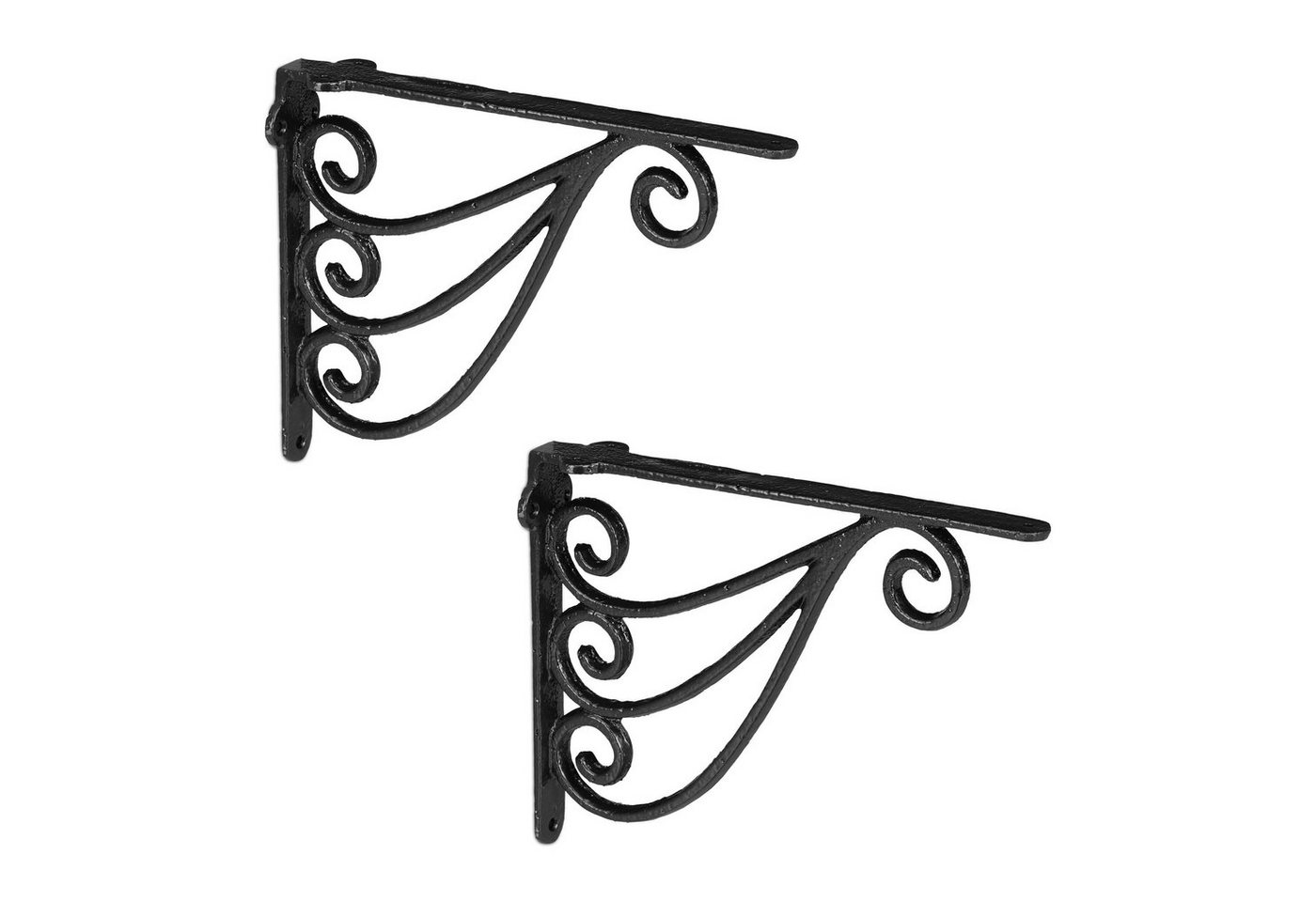 relaxdays Wandregalhalter Regalwinkel 2er Set Ornamente, Schwarz relaxdays Wandregalhalter Regalwinkel 2er Set Ornamente, Schwarz von relaxdays
