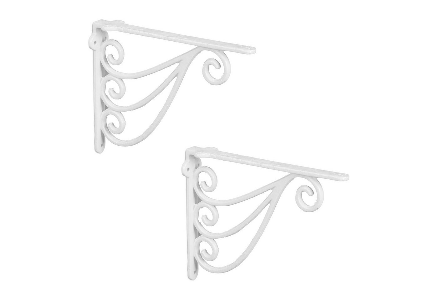 relaxdays Wandregalhalter Regalwinkel 2er Set Ornamente, Weiß relaxdays Wandregalhalter Regalwinkel 2er Set Ornamente, Weiß von relaxdays