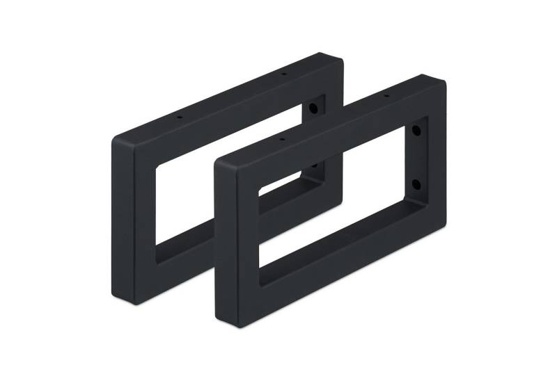 relaxdays Wandregalhalter Wandkonsole 2er Set, schwarz von relaxdays