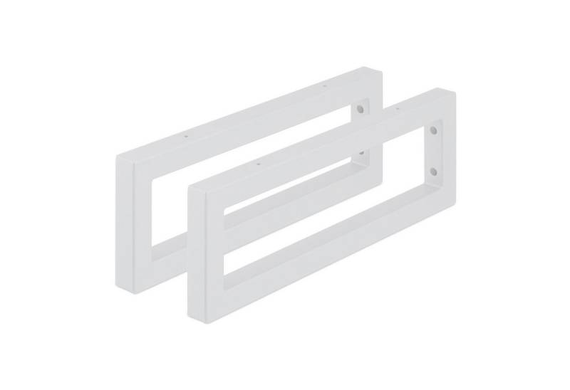 relaxdays Wandregalhalter Wandkonsole 2er Set, weiß, 45 cm von relaxdays