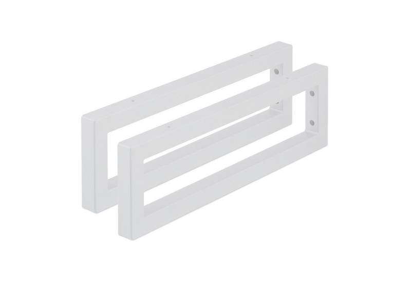 relaxdays Wandregalhalter Wandkonsole 2er Set, weiß, 50 cm von relaxdays