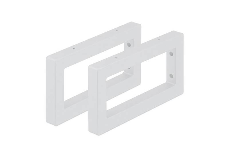 relaxdays Wandregalhalter Wandkonsole 2er Set, weiß von relaxdays