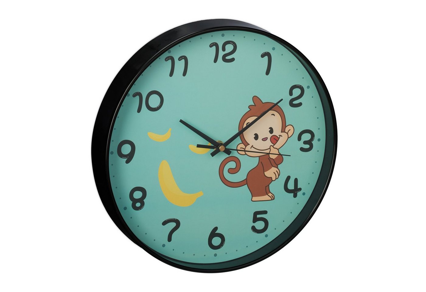 relaxdays Wanduhr Wanduhr Affe für Kinder von relaxdays