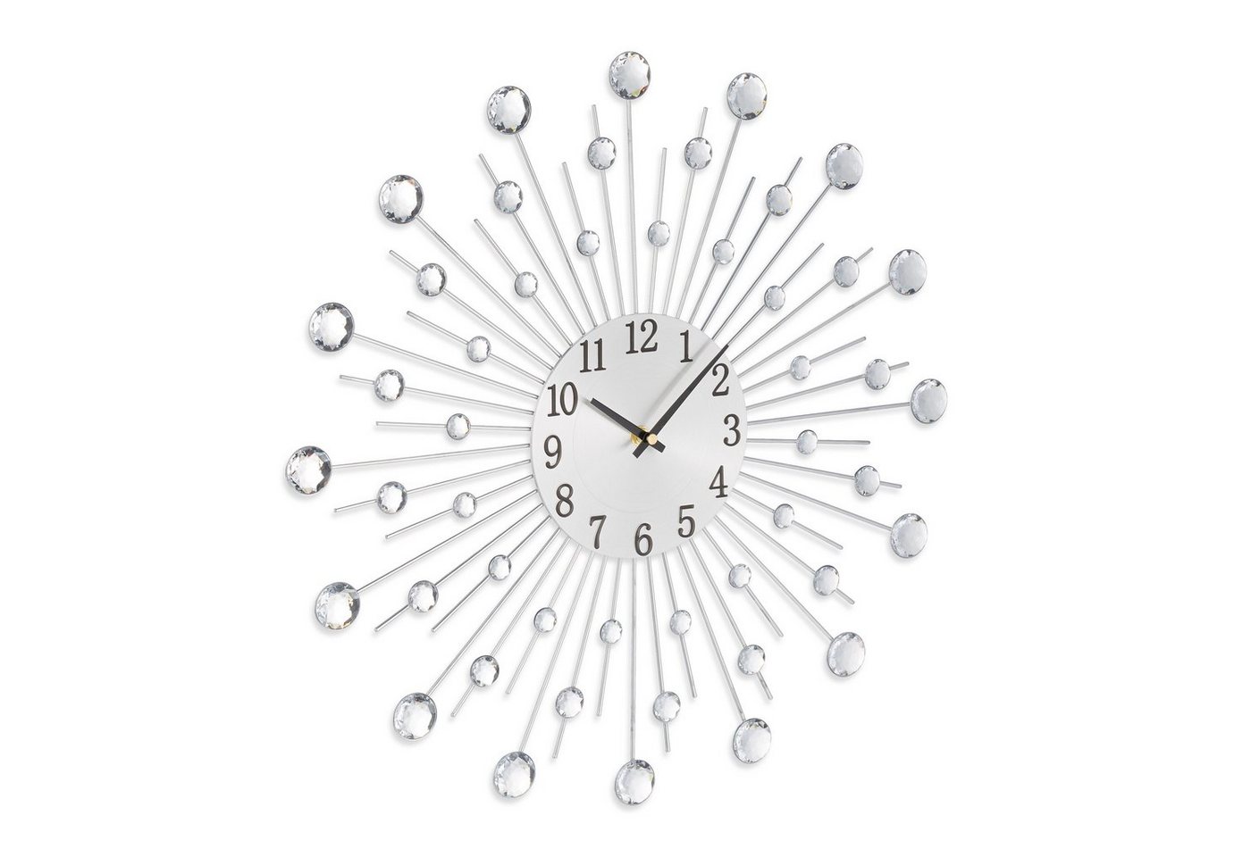 relaxdays Wanduhr Wanduhr Diamant Ø 50 cm von relaxdays