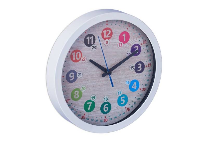 relaxdays Wanduhr Weiße Wanduhr für Kinder relaxdays Wanduhr Weiße Wanduhr für Kinder von relaxdays