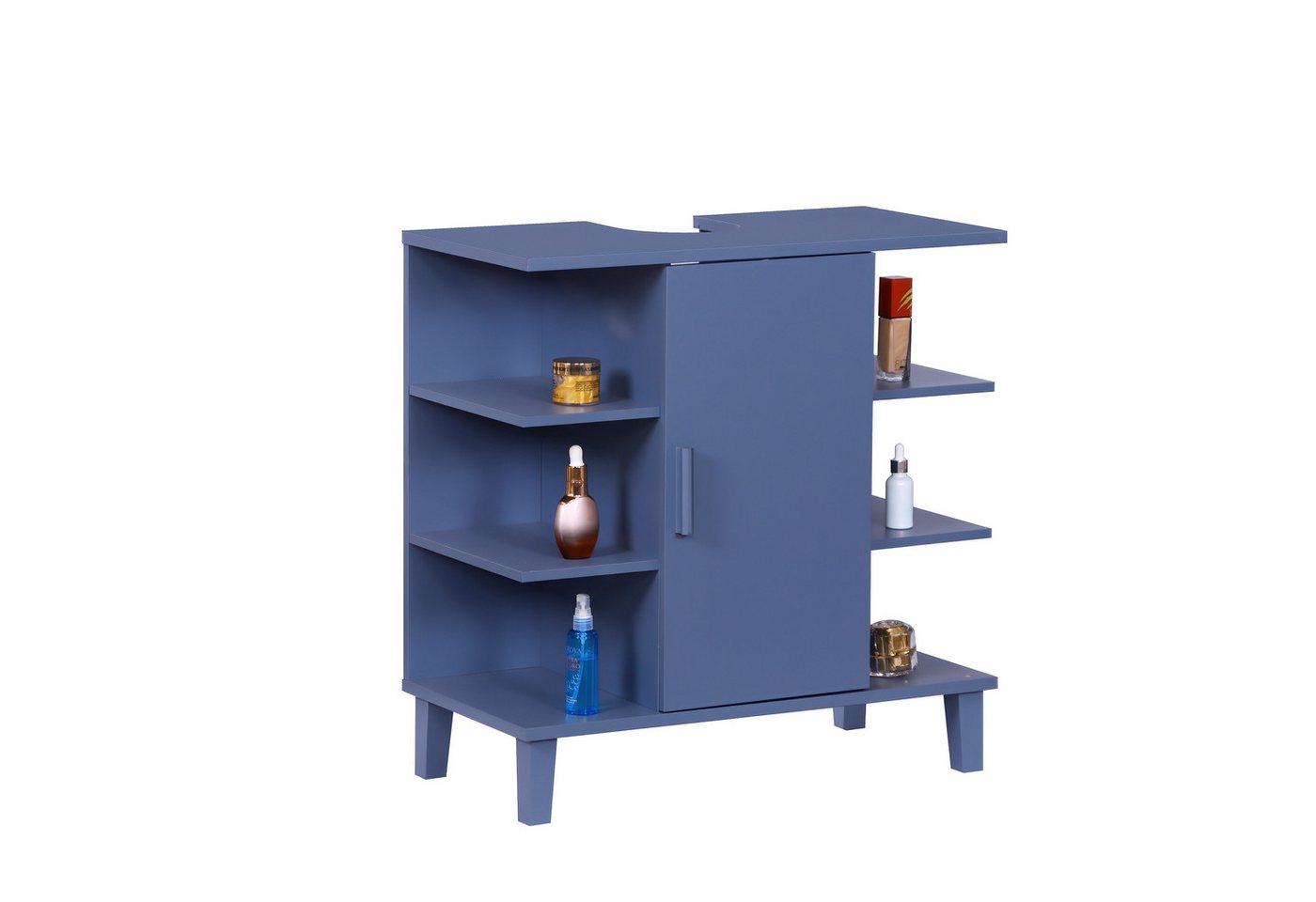 relaxdays Waschbeckenunterschrank Tür & Ablage grau relaxdays Waschbeckenunterschrank Tür & Ablage grau von relaxdays