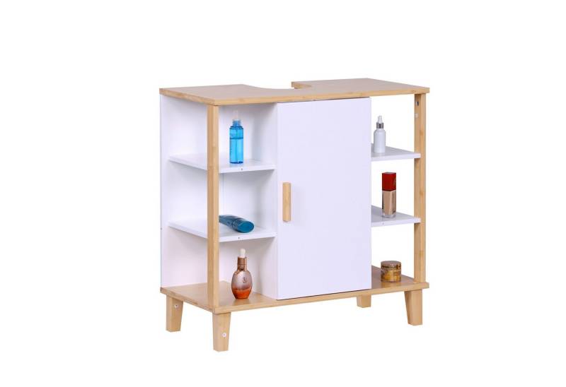 relaxdays Waschbeckenunterschrank Tür & Ablage von relaxdays