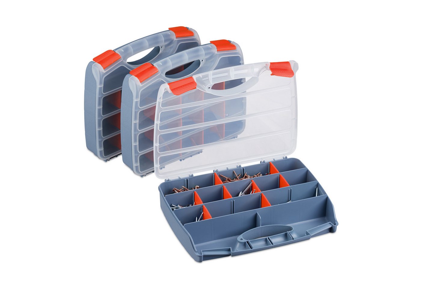 relaxdays Werkzeugbox Sortierbox 3er Set relaxdays Werkzeugbox Sortierbox 3er Set von relaxdays