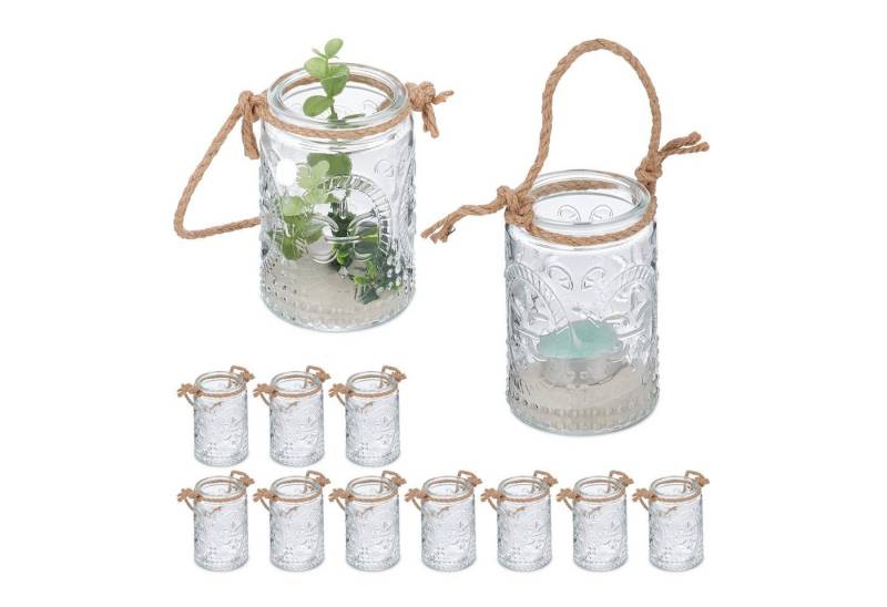 relaxdays Windlicht Vintage Windlicht im 12er Set von relaxdays