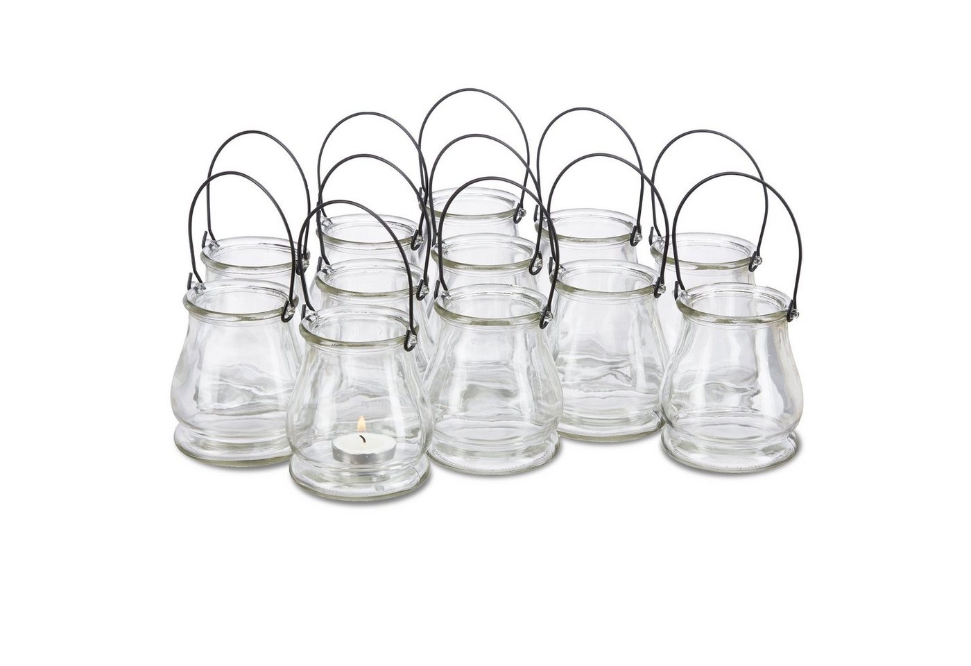 relaxdays Windlicht Windlicht Glas 12er Set von relaxdays