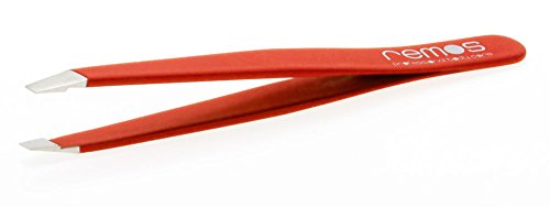 REMOS Augenbrauenpinzette Mini handgefertigt aus rostfreiem Edelstahl rot REMOS Augenbrauenpinzette Mini handgefertigt aus rostfreiem Edelstahl rot von remos professional body care