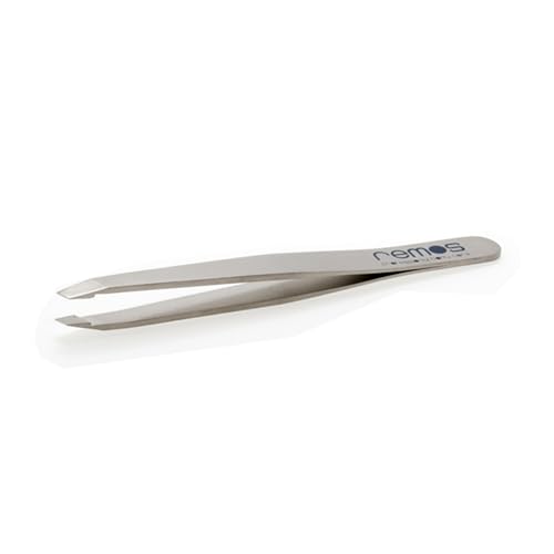 REMOS Augenbrauenpinzette Mini handgefertigt aus rostfreiem Edelstahl satiniert von remos professional body care