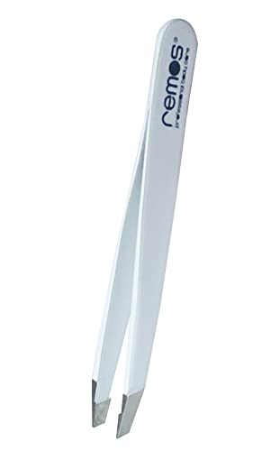 REMOS Augenbrauenpinzette Mini handgefertigt aus rostfreiem Edelstahl weiß REMOS Augenbrauenpinzette Mini handgefertigt aus rostfreiem Edelstahl weiß von remos professional body care