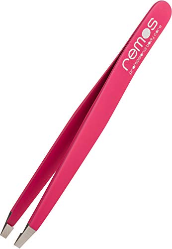 REMOS Augenbrauenpinzette aus Edelstahl mit gerader Spitze 9.5 cm in fuchsia REMOS Augenbrauenpinzette aus Edelstahl mit gerader Spitze 9.5 cm in fuchsia von remos professional body care