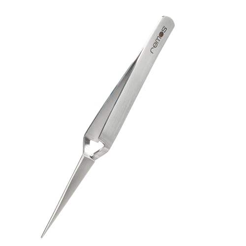 REMOS Klemm- oder Kreuzpinzette mit gerader Spitze aus rostfreiem Edelstahl 12cm von remos professional body care