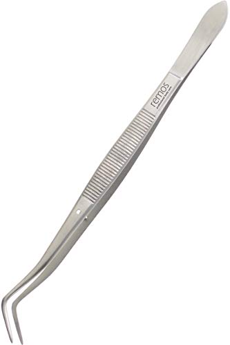 REMOS Pinzette mit Führungsstift 2x gebogen, geriffelte Greiffläche 16 cm von remos professional body care