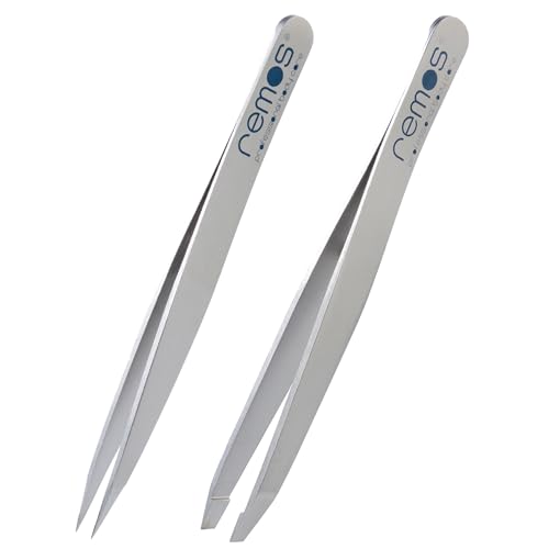 REMOS Pinzetten Set 2-teilig mit Augenbrauen- & Splitterpinzette in Satin REMOS Pinzetten Set 2-teilig mit Augenbrauen- & Splitterpinzette in Satin von remos professional body care