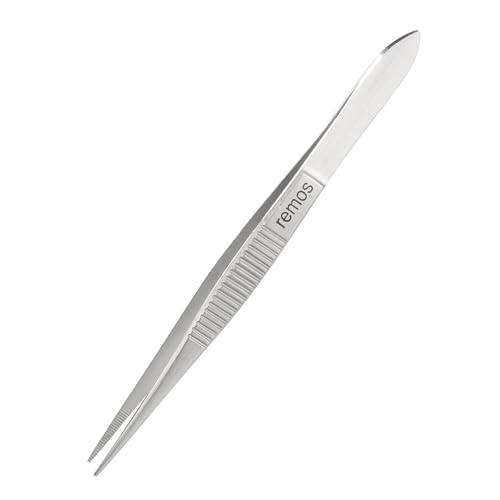 REMOS Splitterpinzette aus rostfreiem Edelstahl mit gezahnter Spitze - 8 cm REMOS Splitterpinzette aus rostfreiem Edelstahl mit gezahnter Spitze - 8 cm von remos professional body care