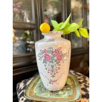 Vintage Rosa Chinoiserie Vase Von Toyo Chinese Ceramic Mantel Decor von reneemaevevintage