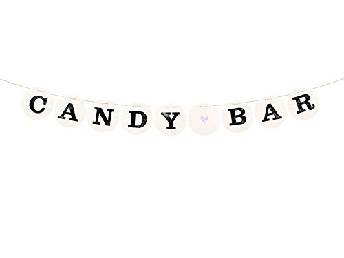 renna deluxe CANDY BAR Girlande für die Hochzeit Hochzeitsgirlande für Hochzeit-Shooting Dekoration Hochzeitsdeko Sweettable Donutwall (Silber) | Handmade in Deutschland von renna deluxe