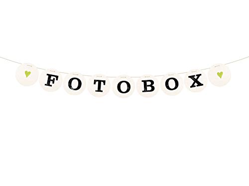 renna deluxe FOTOBOX Girlande Grün zur Dekoration der Photobooth Vintage Hochzeitsgirlande Hochzeitsdeko (Grün) | Handmade in Deutschland von renna deluxe